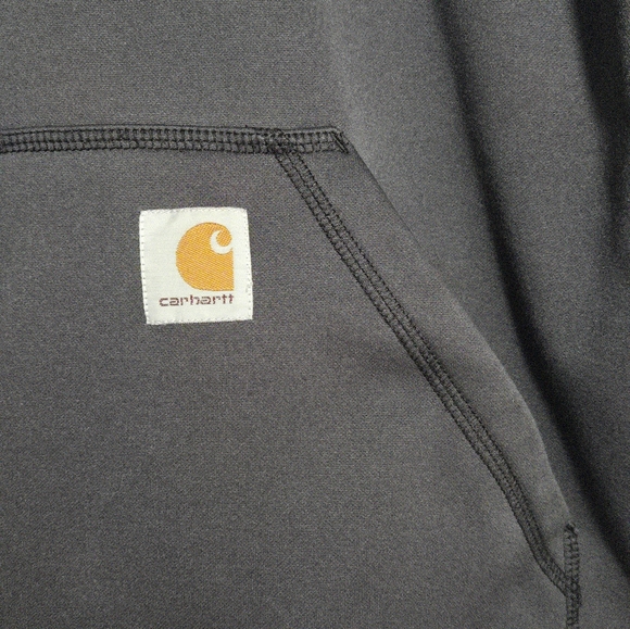 Carhartt Force 1/4 Zip Pullover Men's M Dark Gray Workwear Sweatshirt - Picture 3 of 6